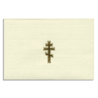 Ivory Paper with Gold Foil Orthodox Cross